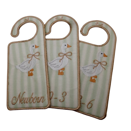 Embroidered Goose Baby Closet Dividers