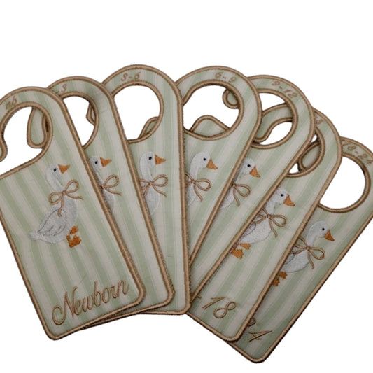 Embroidered Goose Baby Closet Dividers